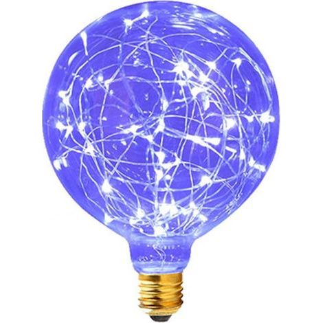E27 3W LED Bulb, G95 Globe, Vintage Edison Style, Blue Light, Interior Decoration (1/5)