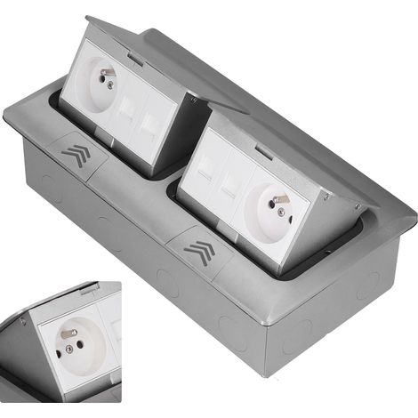 Prise escamotable de table, station de charge au sol, multiprise, boîtier de connexion 250 V 16 A J26 à ouverture lente