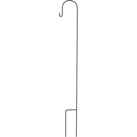 Crochet de berger en fer - Noir - Taille M - L 18,1 x H 140 cm - Livraison gratuite