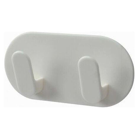 Appendiabiti 2 Ganci Posti Doppio Adesivo Parete Cucina Bagno Attaccapanni (Lot de 2) (1/3)