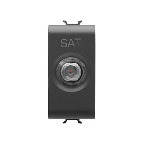 Presa Tv/Sat 1M Diretta C.F-Femmina Nero (Gewiss Cod. Gw12371) (1/2)