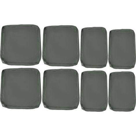 Replacement Cushion Cover Garden Rattan Patio Furniture Seat Cover Polyester Outdoor Deep Grey- No Cushion Included