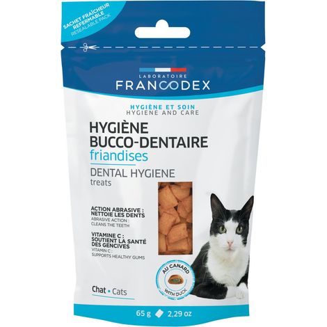 Francodex Leckerlis für die Mundhygiene Für Katzen und Kätzchen – 65 g