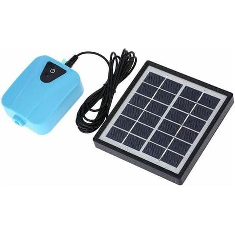 Solar pump for pond aeration – water oxygenator with air pump for aquarium (2 l/min, silver) MUMU (1/4)