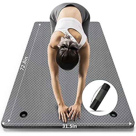 Tapis De Yoga - 185 x 80 x 1 cm - Antidérapant Surface Alvéolée - Pour Yoga Pilates Étirements Fitness Intérieur Extérieur - Avec Sangle Et Sac De Transport - 1 Pièce (1/3)