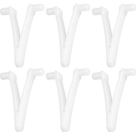 6pcs Piscine d'approvisionnement Papillon v Clip pour Piscine Spa Brosse Feuille râteau Feuille Skimmer tête d'aspirateur pour Nettoyage de Piscine