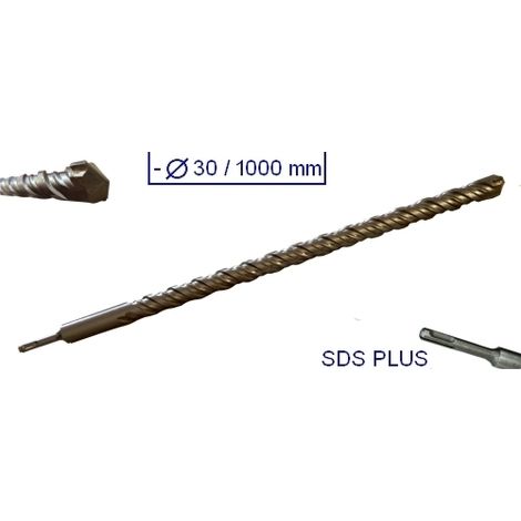 Punta gigante a doppia elica attacco SDS Plus 1000x30mm (1/2)