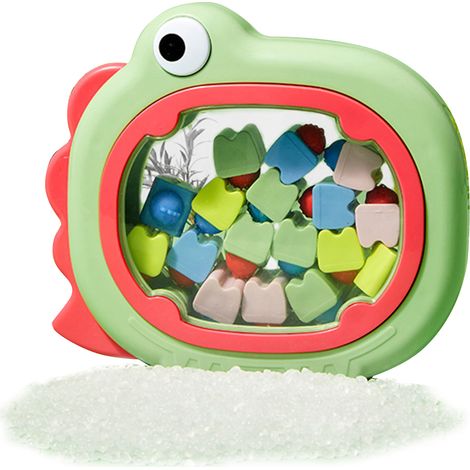 Boîte pour dents de lait [Coffret souvenir] 12 capsules ABS silicone séparées vert bleu rose 16x14 cm cadeau bébé naissance Noël (1/5)