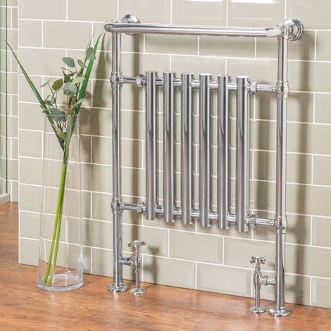 Traditional Designer Bathroom Heated Towel Radiator Rail Warmer 952 x 659 mm Chrome (1/5)
