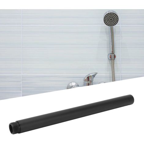 Barre d'extension pour pommeau de douche d'hôtel, ronde, chromée, accessoire de salle de bain, 25 cm (10 pouces) (1/5)