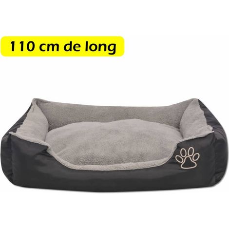 Panier pour Chiens. Rembourré, Noir 110 x 80 x 21 cm. Confortable et Chaud (1/5)