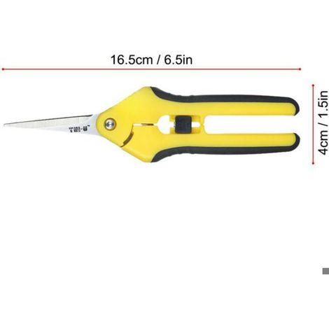 Sécateur jardin manuel 16.5cm (6.5 pouces) lames droites inox, coupe nette, léger et maniable pour taille quotidienne (1/5)