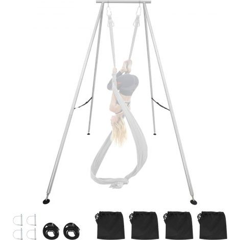 Yoga-Ständerrahmen Schaukelständer (291 cm hohe) mit max. 250 kg Tragkraft & dreieckiger Struktur & Luftseil-Rig & rutschfester Basis, multifunktionales Hängemattengestell (nur Rahmen) (1/5)