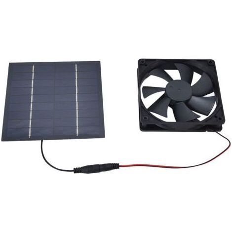 PA AIPERQ SJLERST Solar-Staubsauger, stabiler Multifunktionsventilator mit Solarpanel, 3000 U/min, 10 W, 12 V, 2 A für Hühnerställe (1/4)