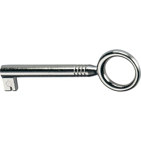 Hettich MB-Schlüssel,  Typ 0948596,  mit Bart,  Schaft Ø 6,  vernickelt
