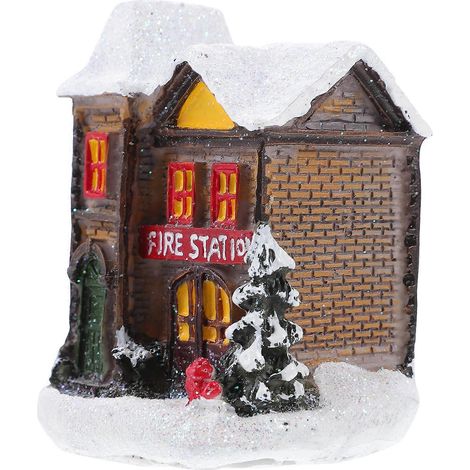 Small House Ornaments Christmas Resin Mini House Decoration for Home 4Pcs (1/5)