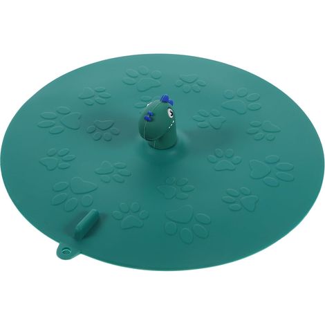Couvercle de Bonde de Toilettes en Silicone Vert Dinosaure Protection Anti-Odeurs et Anti-Insectes Couvercle de Siphon de Sol Étanche et Réutilisable pour Salle de Bain Cuisine