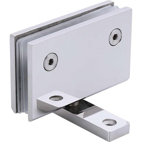 Pince pour charnière de porte en verre, Chro poli d'inox 304 (1/5)