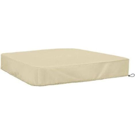 Housse de protection carrée pour bac à sable de jardin, aire de jeux pour enfants, étanche, protection contre la poussière avec bord élastique (200 x 200 x 20 cm)