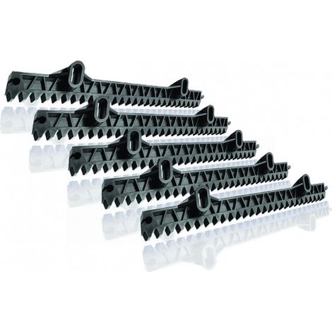 Crémaillère pour portail coulissant – Gris – 5 x 33 cm – Compatible moteurs Freevia et Slidymoove – Pour bois dur et teck – ME