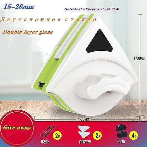 Double Side Glass Cleaning Brush Magnetic Window Cleaning Magnets Household Cleaning Tools Wipe (1/4)