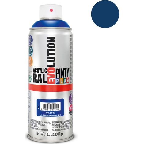 PEINTURE EN AÉROSOL PINTYPLUS EVOLUTION 520cc RAL 5002 BLEU ULTRAMARINE (1/4)