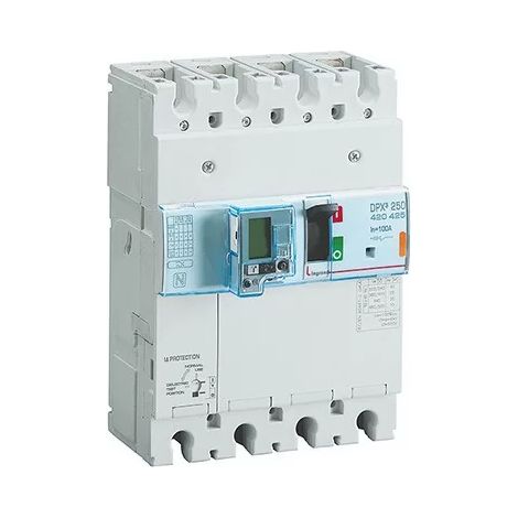 Legrand 420425 Interruptor automático dpx³ 250 - electro diff con unidad de medida - 25 ka - 4p - 100 a