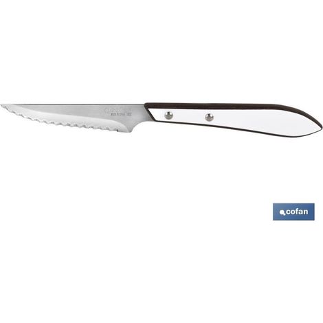 Pack 3 Couteau à Steak Micro-Dentelé Lame 10cm Modèle Goulash Blanc