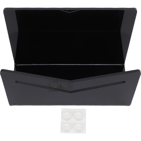 Porte-lettres de bureau en acrylique anti-glissant pour organisation de courrier à domicile et bureau noir (1/5)