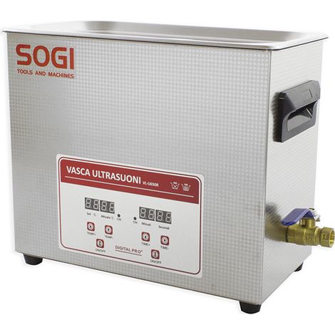 Vasca lava pezzi ultrasuoni riscaldata 6,5L SOGI VL-U650R (1/5)