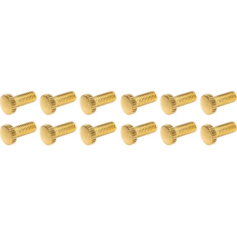Lot de 12 vis de réglage de chevalet vibrato en fer M5, accessoire de guitare électrique, pour remplacement, couleur or (1/5)