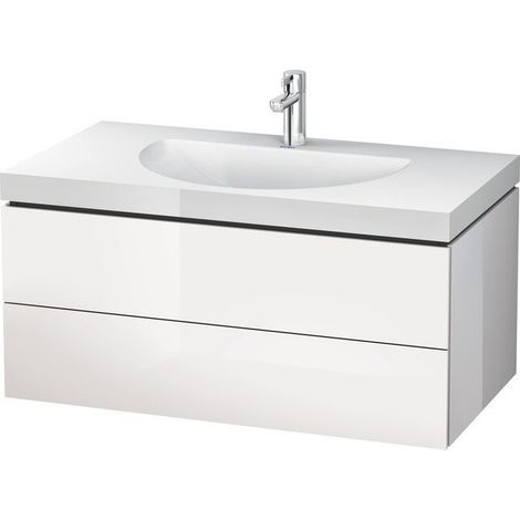 Lavabo meuble Duravit DARLING NEW 1000x540mm sans trop plein 3 trous de robinetterie cerise du tessin