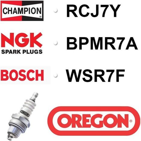 Bougie OREGON - CHAMPION rcj7y NGK bpmr7a BOSCH wsr7f - Bougie OREGON - CHAMPION rcj7y NGK bpmr7a BOSCH wsr7f