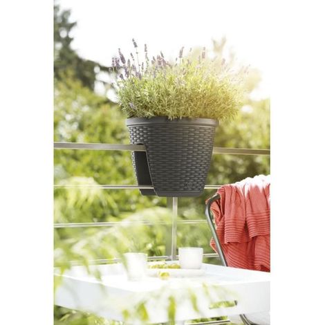 Pot balustrade Casa mesh 30 - Granit - 30x30cm