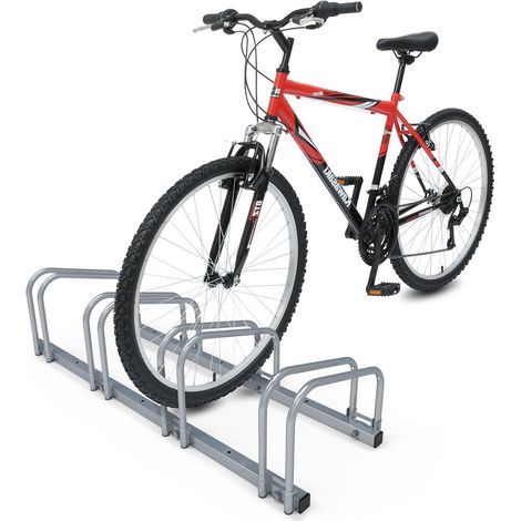 VOUNOT Soporte para Aparcar 4 Bicicletas, Aparcamiento Estacionamiento para Bicis