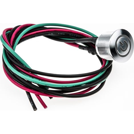 Bouton-poussoir, Momentané lumineux, LED Blanc, Unipolaire à une direction, 2 A, Translucide, Montage panneau (1/3)