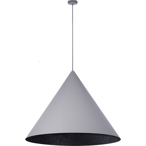 Suspension moderne VESUVIO pierre gris/noir Ø77 E27 Sigma (1/2)