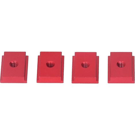 Stück Gleitnutmuttern Typ T aus Aluminiumlegierung für die Holzbearbeitung, Linearführungsteile der Serie 30, M6, rot
