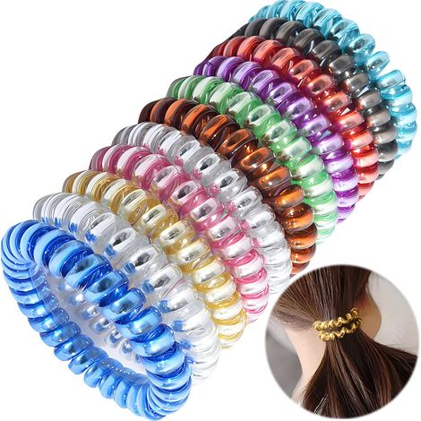 Cintas para el pelo CAILI - Diademas para coletas - Elásticos para el pelo - Accesorio para peinar el cabello (10 unidades, color aleatorio) (1/5)
