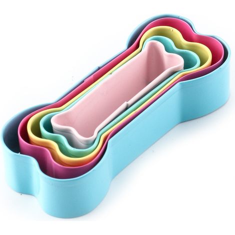 Emporte-pièce Os - Acier Inoxydable Alimentaire - Bords Tranchants - Revêtement PVC Souple - Pour Biscuits Chien Maison - Lot de 3 (1/5)