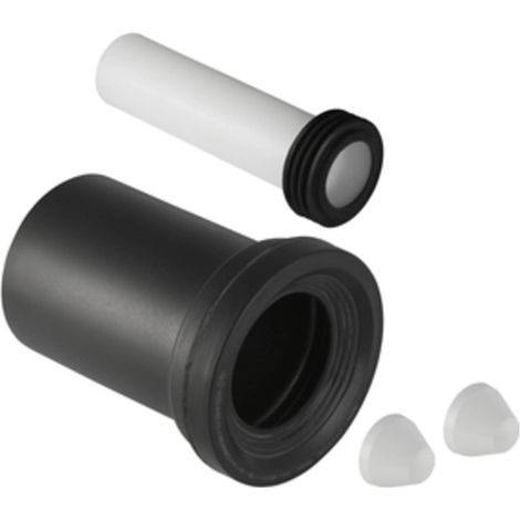 Kit di collegamento per WC sospeso, lunghezza 18,5 cm: D90 mm D1 = 45 mm, cromo opaco (152.426.46.1)
