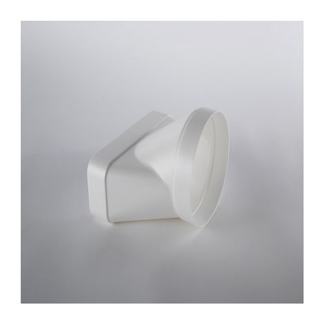 Elica – Raccord horizontal circulaire à rectangulaire pour hotte Nikolatesla – Plastique blanc – Largeur 227mm – KIT0121008