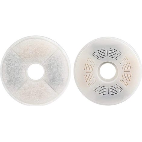 2Pcs Cat Water Fountain Filter, Round Replacement Filter for Dog/Cat, Pet Water Fountain Filter with Activated Carbon (1/5)