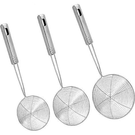 Lot de 3 passoires Lady Colander Kitchen, passoire en acier inoxydable pour filtrer, égoutter et rincer (11 cm, 15 cm, 19 cm) (1/5)