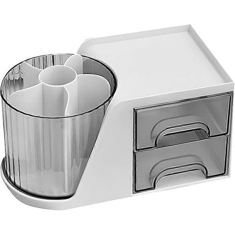 Organisateur de tiroir à stylos, boîte à stylos pour tiroir de bureau, porte-documents, porte-documents-23.50X12.50X12.00CM-White (1/2)