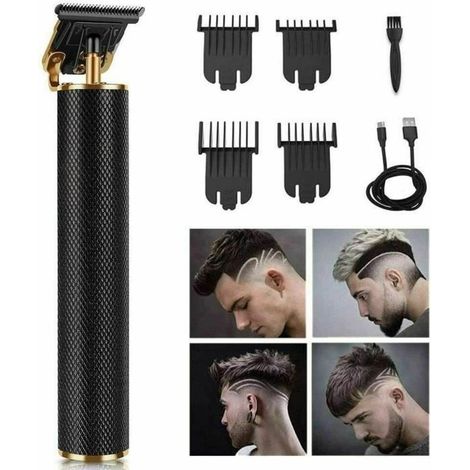 Tondeuse à Cheveux Barbe Professionnelle - Homme - Noir - 4 peignes - 120 min d'autonomie (1/4)