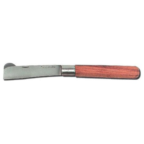 TEODOMIRO Navaja para injertar artesanal con hoja de 90mm fabricada en madera y acero al carbono