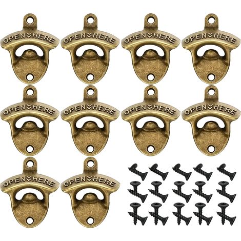 Set di cavatappi, in lega di zinco resistente, design retrò, blu bronzo, 10 pezzi (1/2)