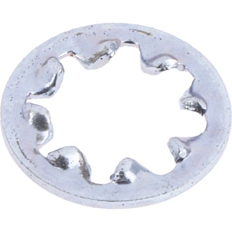 Rondelle antivibration à dents internes, pour vis M4, Acier Galvanisé brillant ( Prix pour Sachet de 250 )