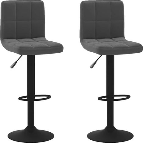 vidaXL Bar Stools 2 pcs Black Velvet